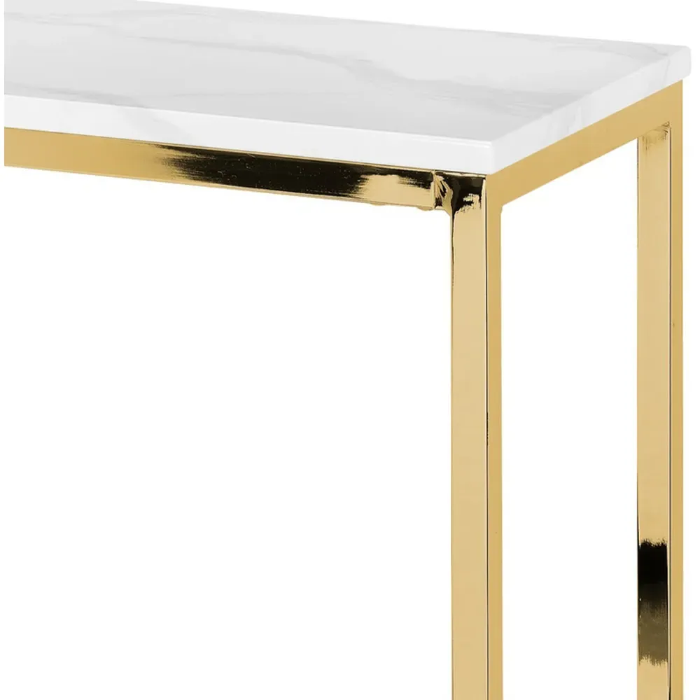 Scala Console Table - White, Gold