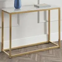 Scala Console Table - White, Gold