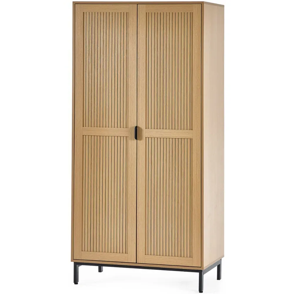 Sia 2 Door Wardrobe - Warm Wood