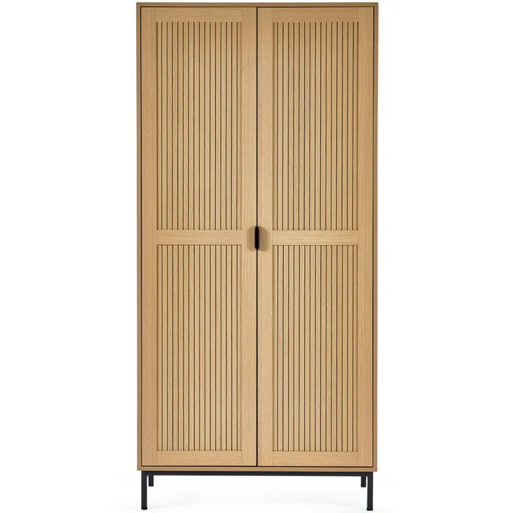 Sia 2 Door Wardrobe - Warm Wood