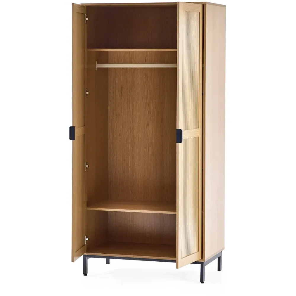 Sia 2 Door Wardrobe - Warm Wood