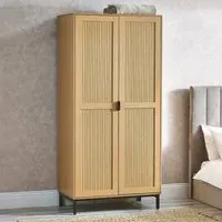 Sia 2 Door Wardrobe - Warm Wood