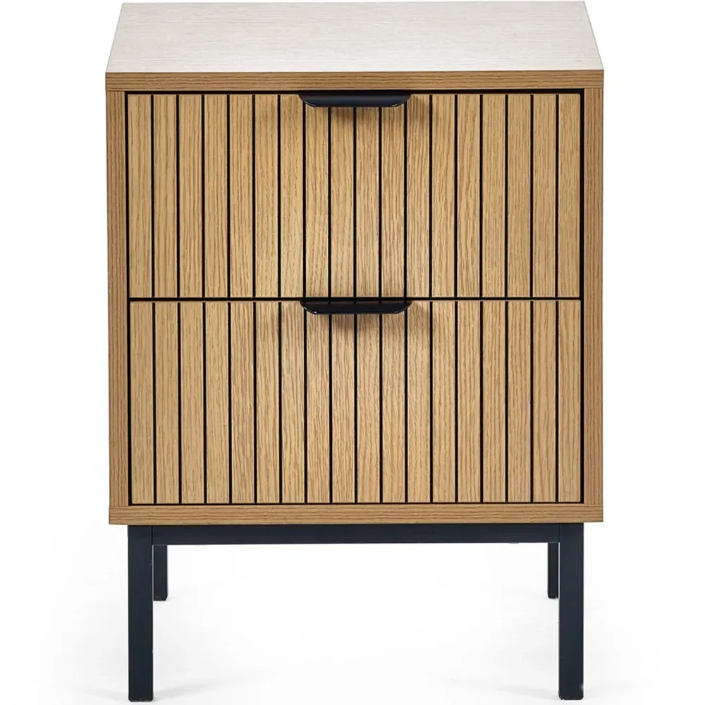 Sia 2 Drawer Bedside Table - Brown
