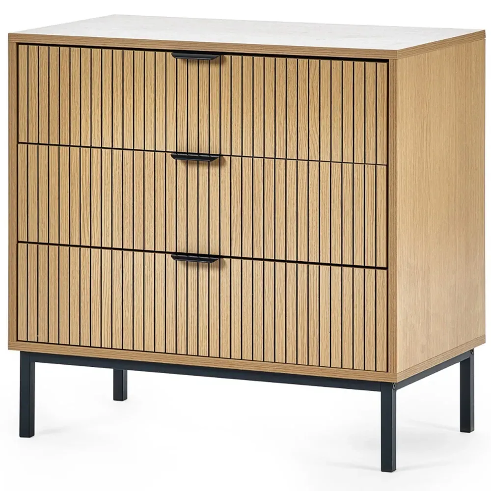 Sia 3 Drawer Storage Chest - Brown, Wood