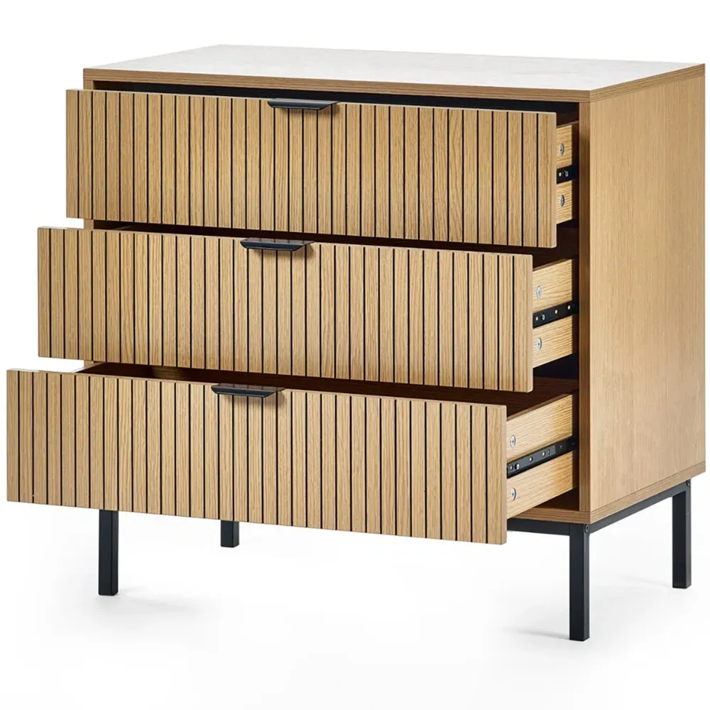 Sia 3 Drawer Storage Chest - Brown, Wood