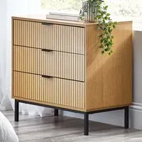Sia 3 Drawer Storage Chest - Brown, Wood