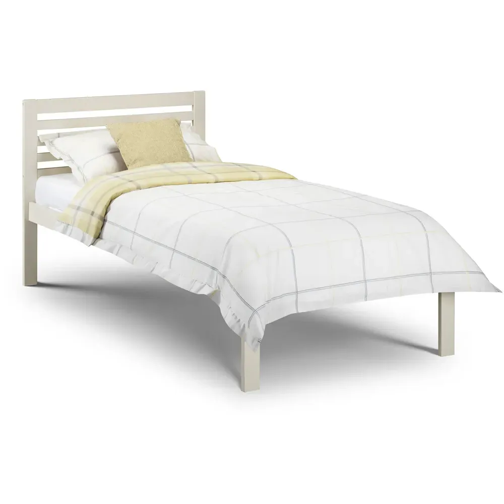 Slocum Single Bed Frame - Stone White
