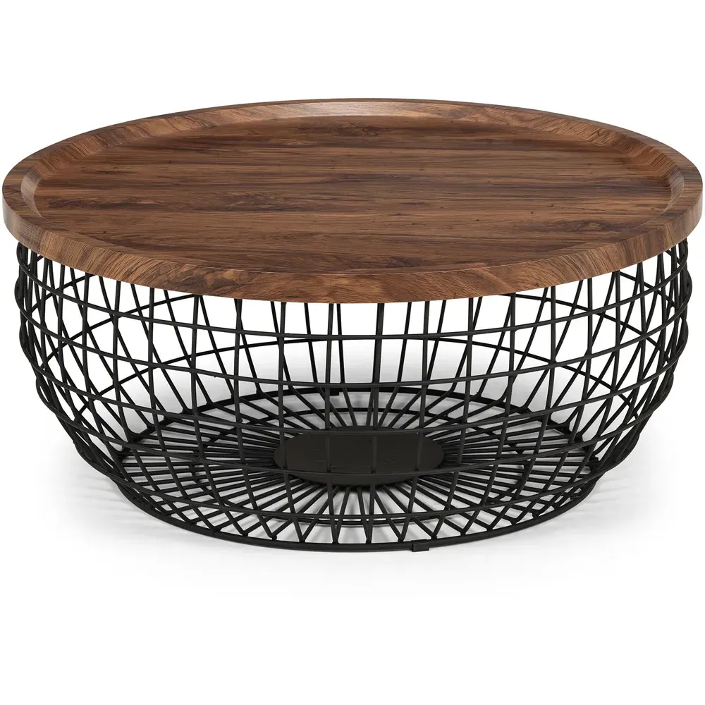 Smithson Storage Coffee Table with Lift-Up Top - Black, Walnut