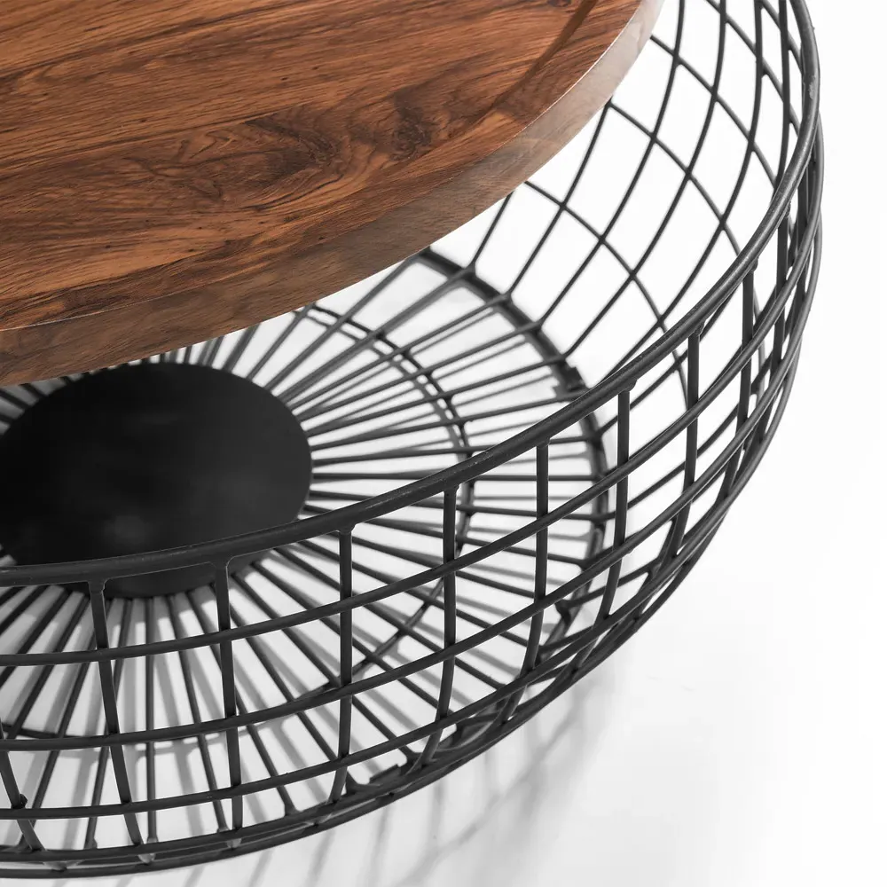 Smithson Storage Coffee Table with Lift-Up Top - Black, Walnut