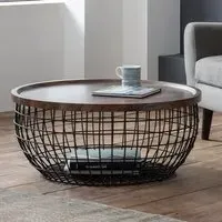 Smithson Storage Coffee Table with Lift-Up Top - Black, Walnut