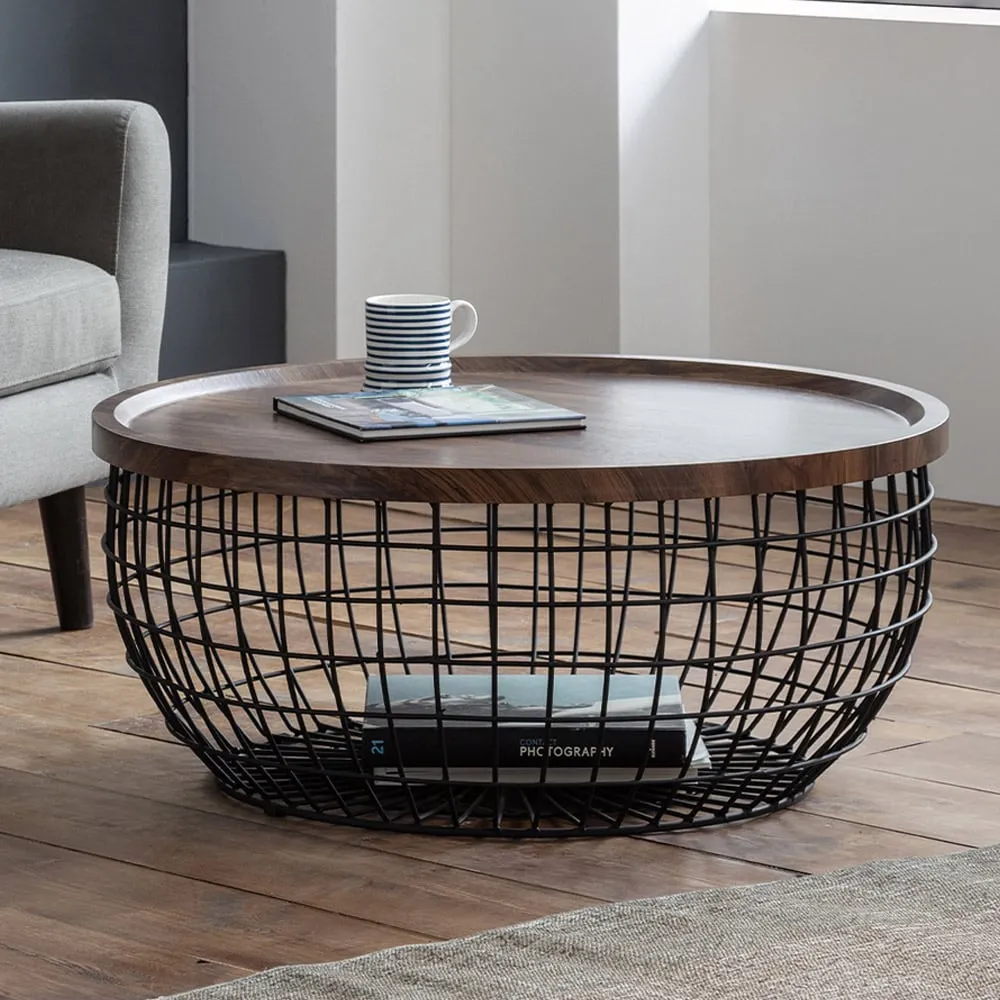 Smithson Storage Coffee Table with Lift-Up Top - Black, Walnut image