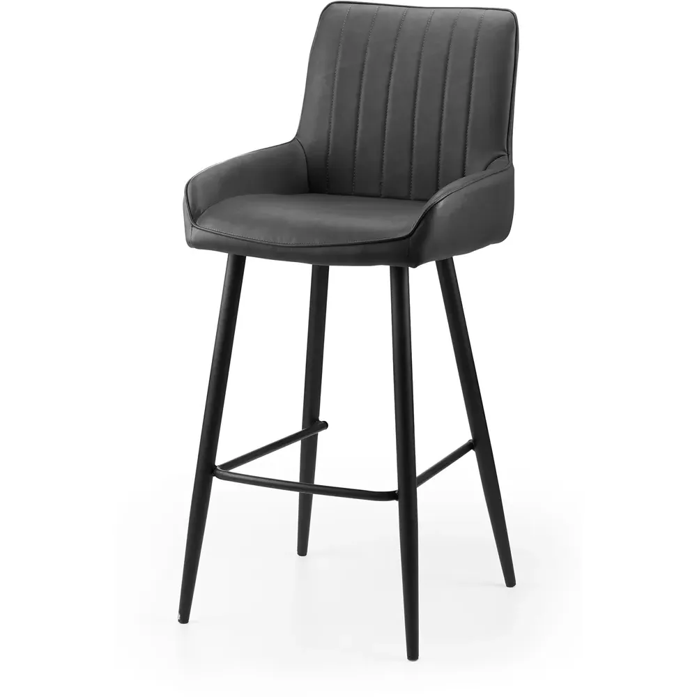 Soho Barstool - Black, Faux Leather