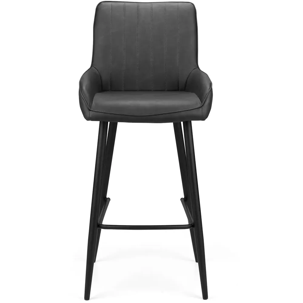 Soho Barstool - Black, Faux Leather