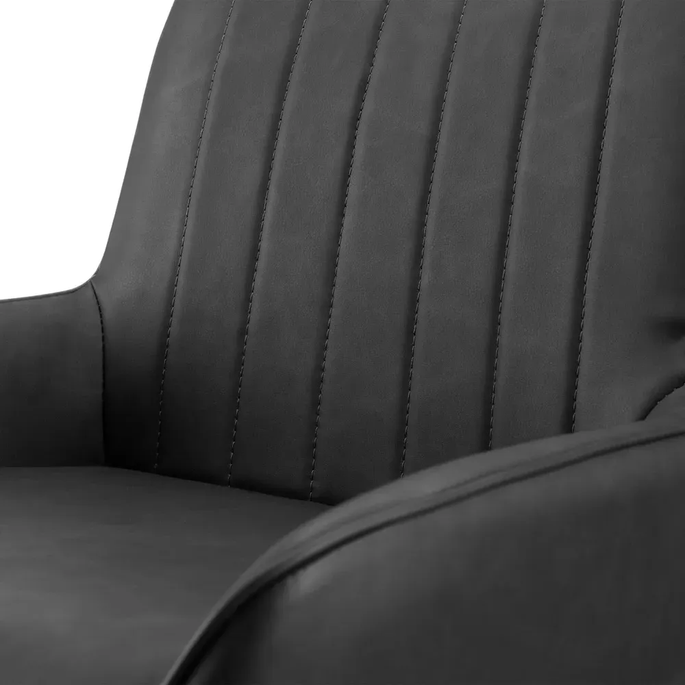 Soho Barstool - Black, Faux Leather