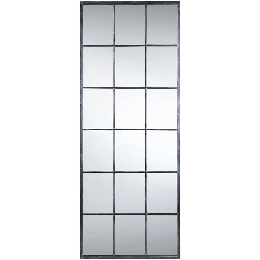 Somma Large Window Mirror - Silver, Metal