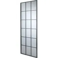 Somma Large Window Mirror - Silver, Metal