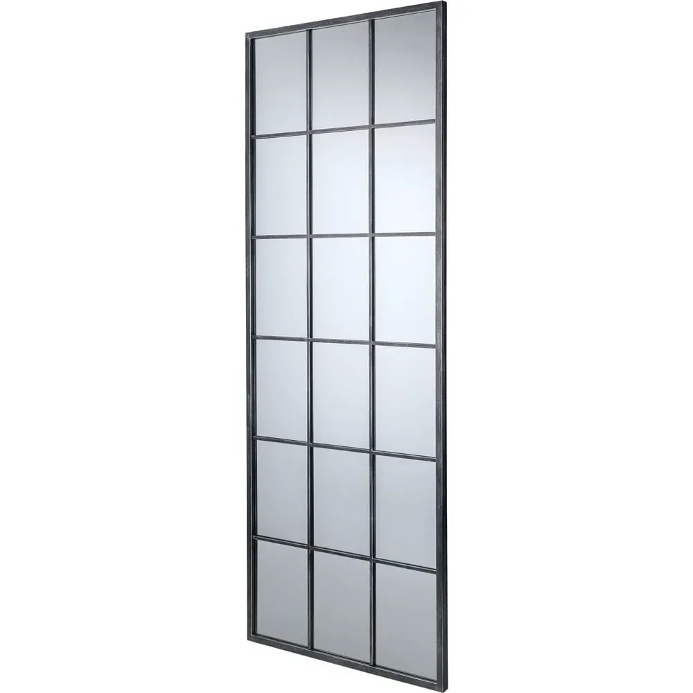 Somma Large Window Mirror - Silver, Metal image