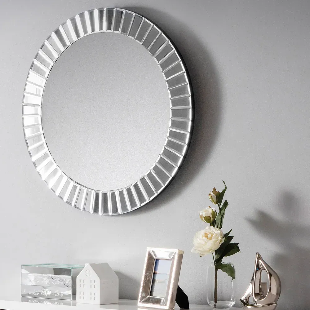 Sonata Small Round Wall Mirror - Clear