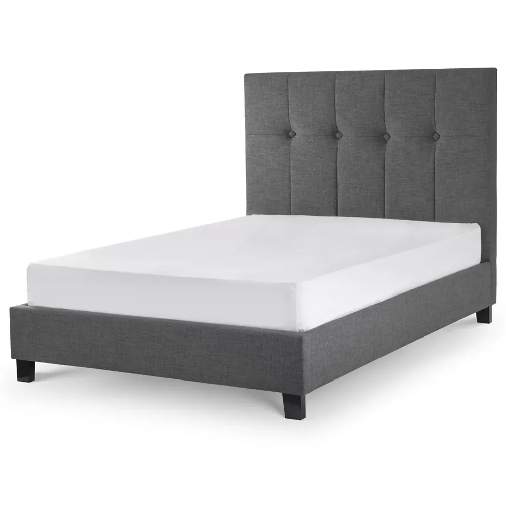 Sorrento Double High Headboard - Slate Grey, Linen