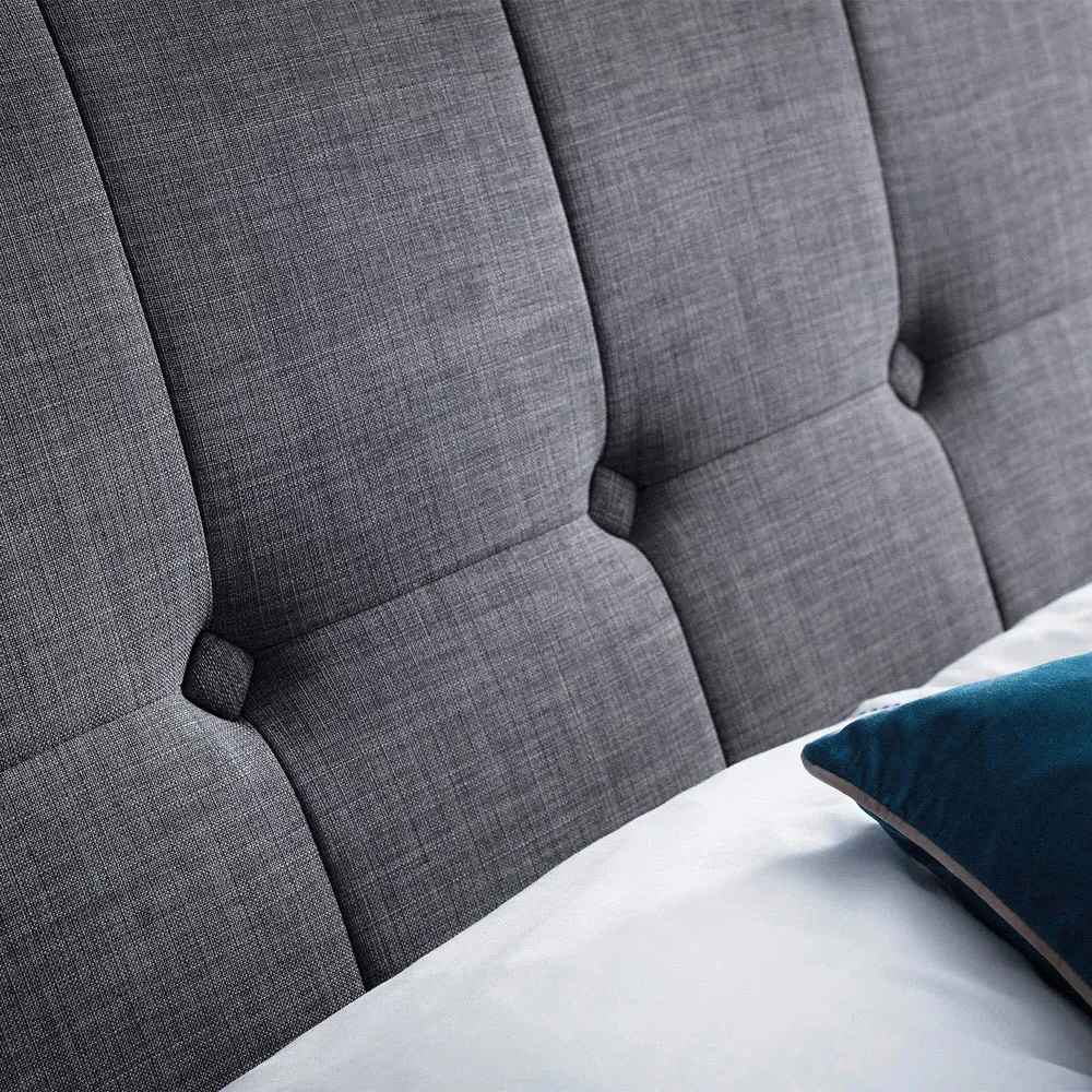 Sorrento Double High Headboard - Slate Grey, Linen