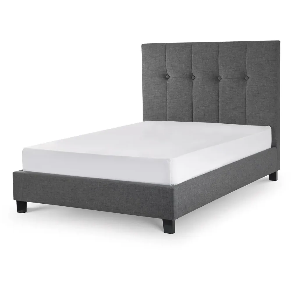 Sorrento King Size Bed Frame - Grey, Linen