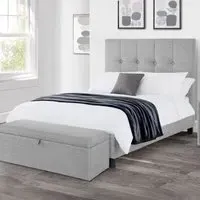 Sorrento Super King Size Bed Frame - Grey, Linen