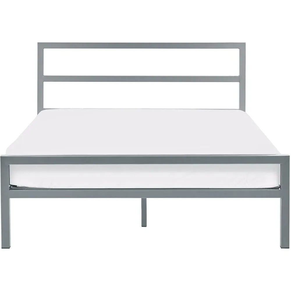 Soto Double Metal Bed Frame - Silver