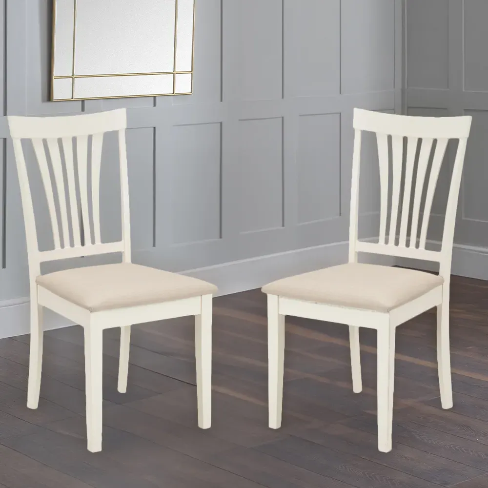 Stanmore Set of 2 Dining Chairs - Ivory image