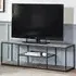 Staten Single Shelf TV Unit - Black, Concrete Effect