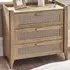 Sydney 3 Drawer Chest with Rattan Effect - Oak