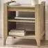 Sydney Lamp Table with Shelf - Oak, Rattan Effect
