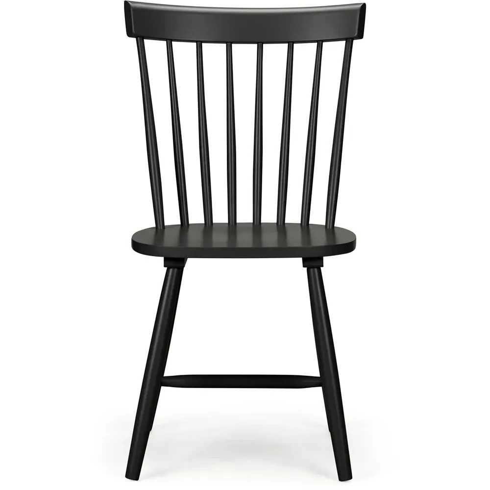 Torino Set of 4 Dining Chairs - Black, Hardwood