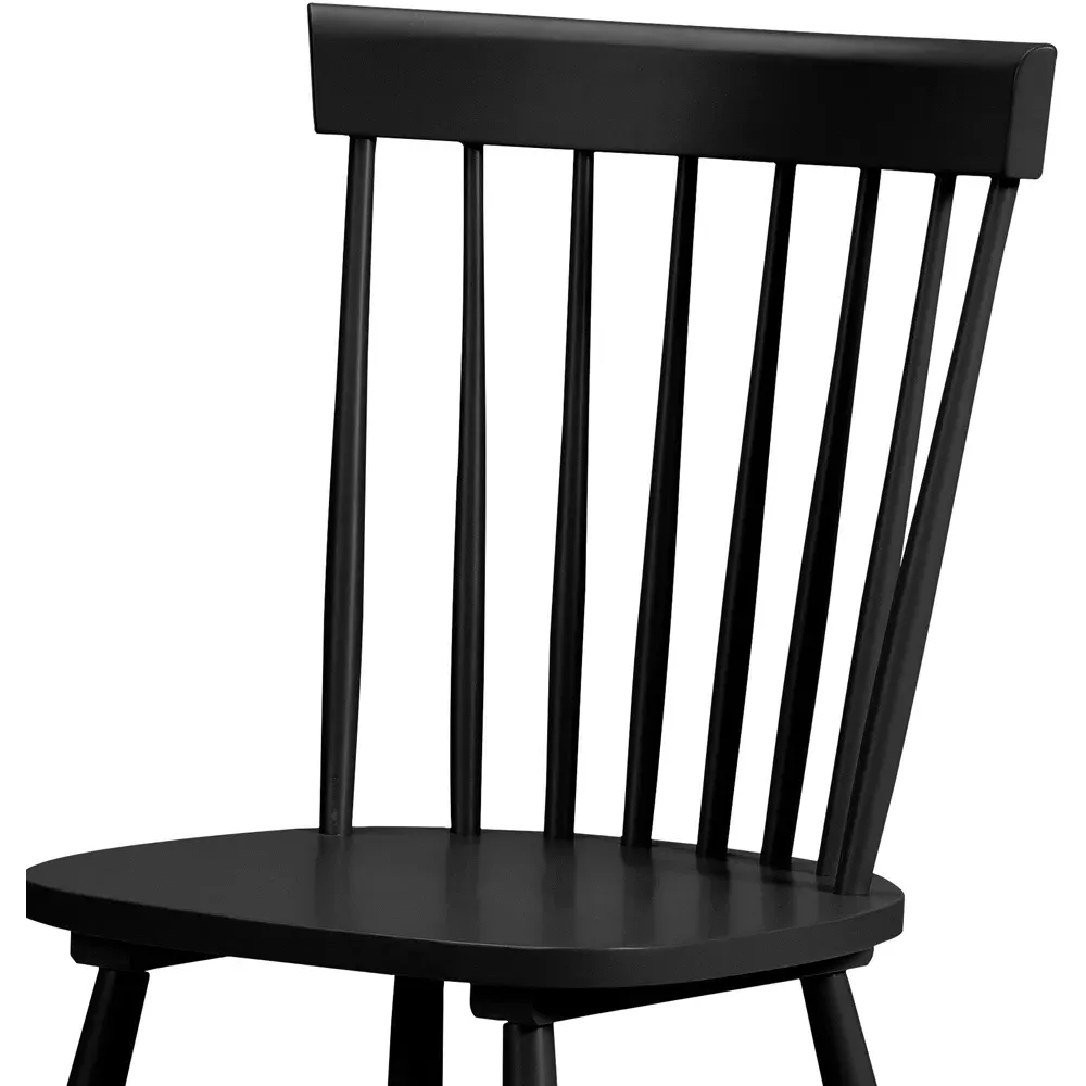 Torino Set of 4 Dining Chairs - Black, Hardwood