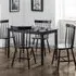 Torino Set of 4 Dining Chairs - Black, Hardwood
