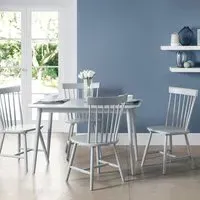 Torino Set of 4 Dining Chairs - Grey, Hardwood