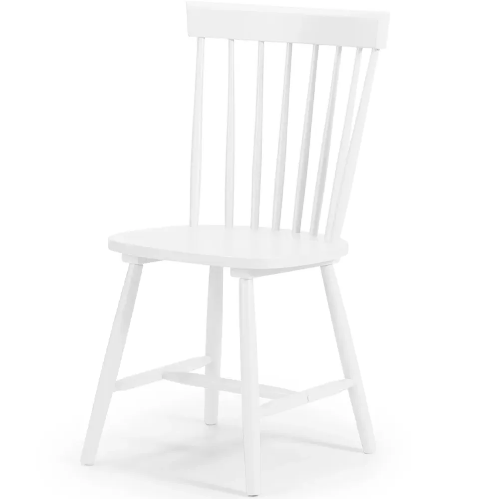 Torino Set of 4 Dining Chairs - White, Hardwood