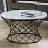 Trevi Round Wire Coffee Table - White, Marble