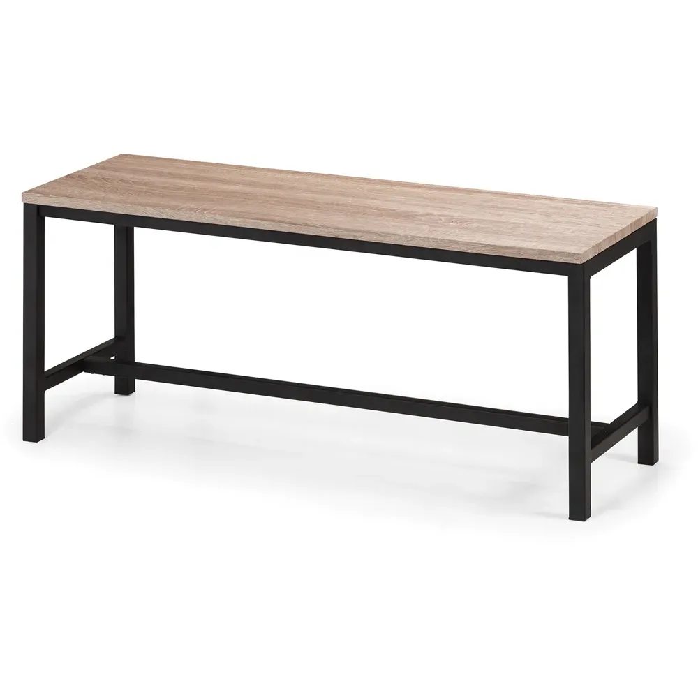 Tribeca 2-Seater Dining Bench - Black, Sonoma Oak