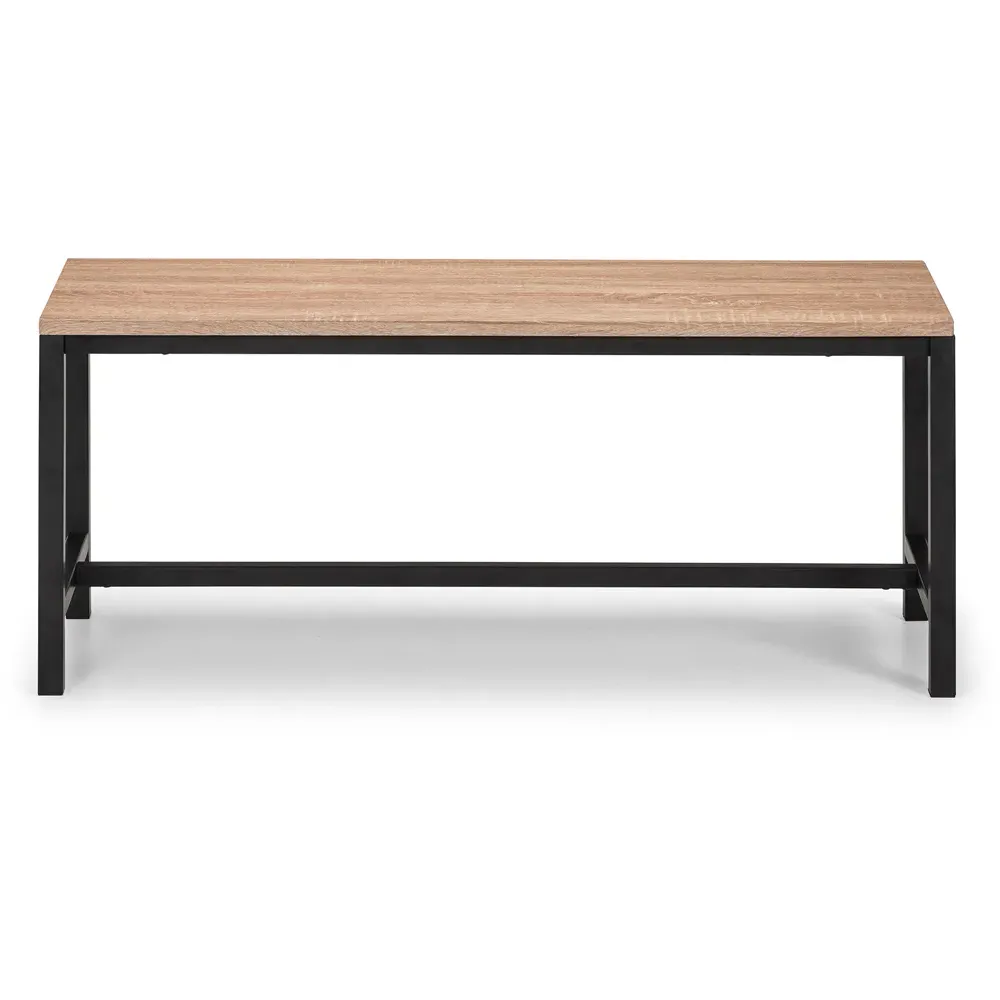 Tribeca 2-Seater Dining Bench - Black, Sonoma Oak