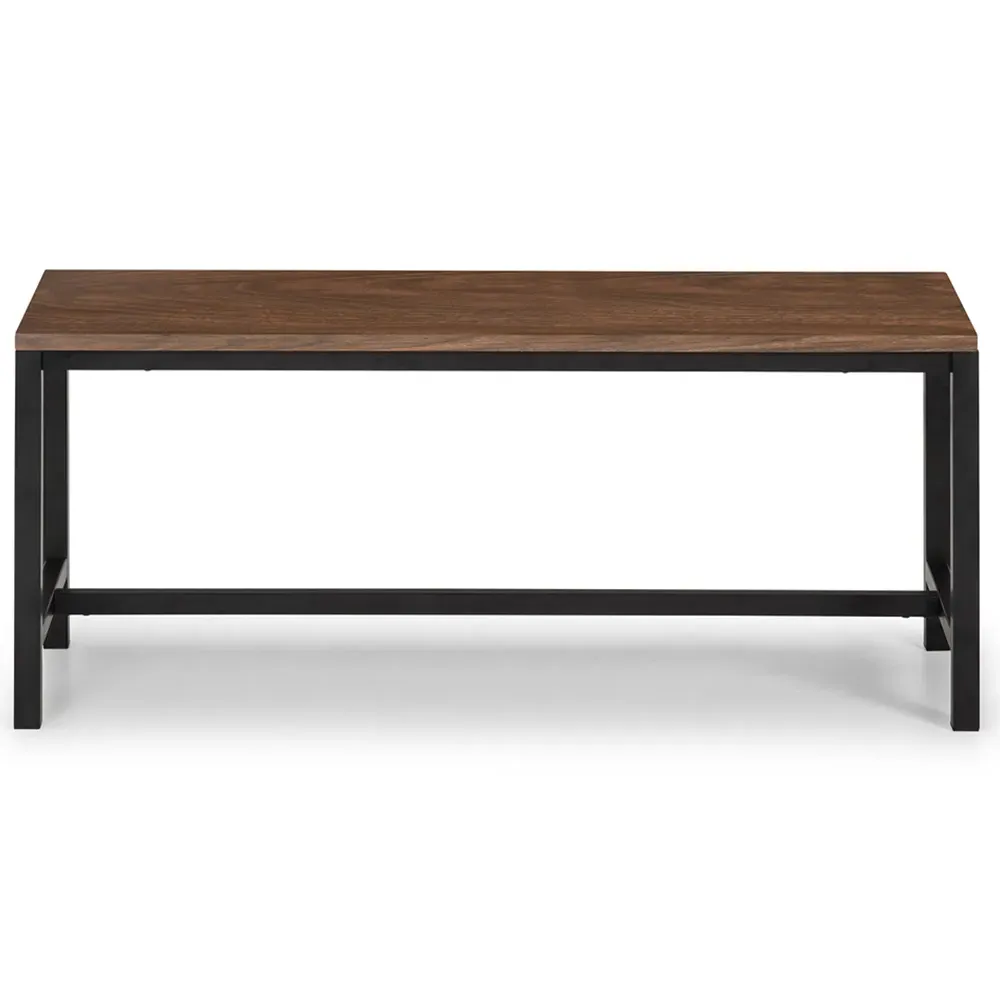 Tribeca 2-Seater Dining Bench - Black, Walnut