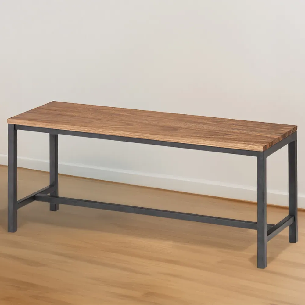 Tribeca 2-Seater Dining Bench - Black, Walnut