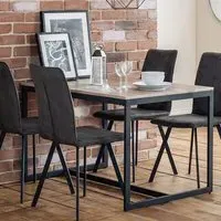 Tribeca 4-Seater Dining Table - Black, Sonoma Oak