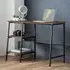 Tribeca Desk with 2 Shelves - Black, Walnut