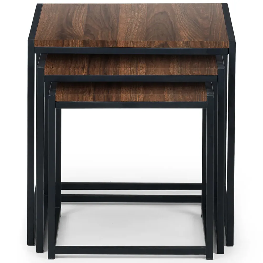 Tribeca Nest of Tables Set of 3 - Black, Walnut