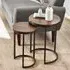 Tribeca Round Nest of Tables Set of 2 - Walnut