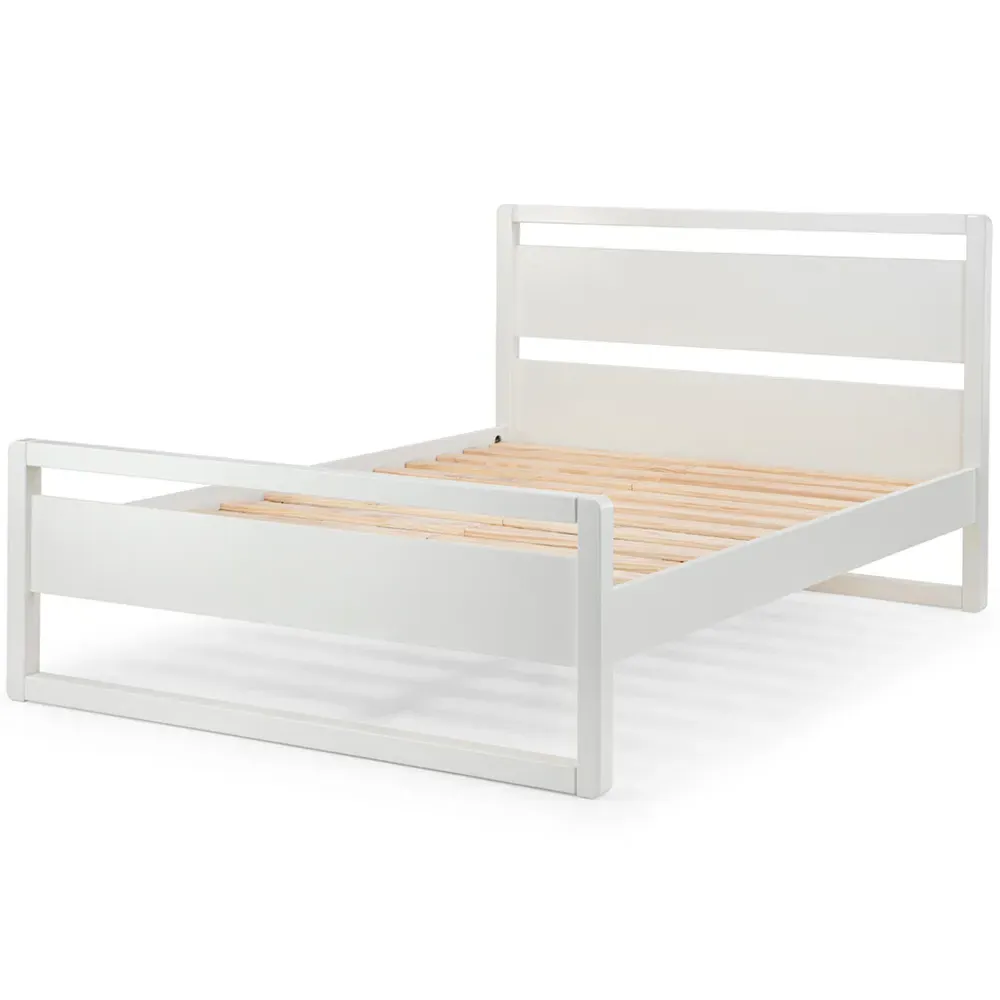 Venice Double Bed Frame - White