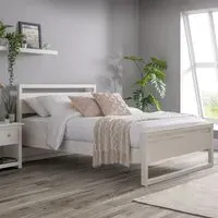 Venice Double Bed Frame - White