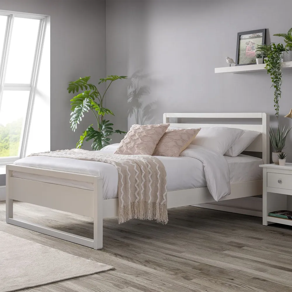 Venice Double Bed Frame - White