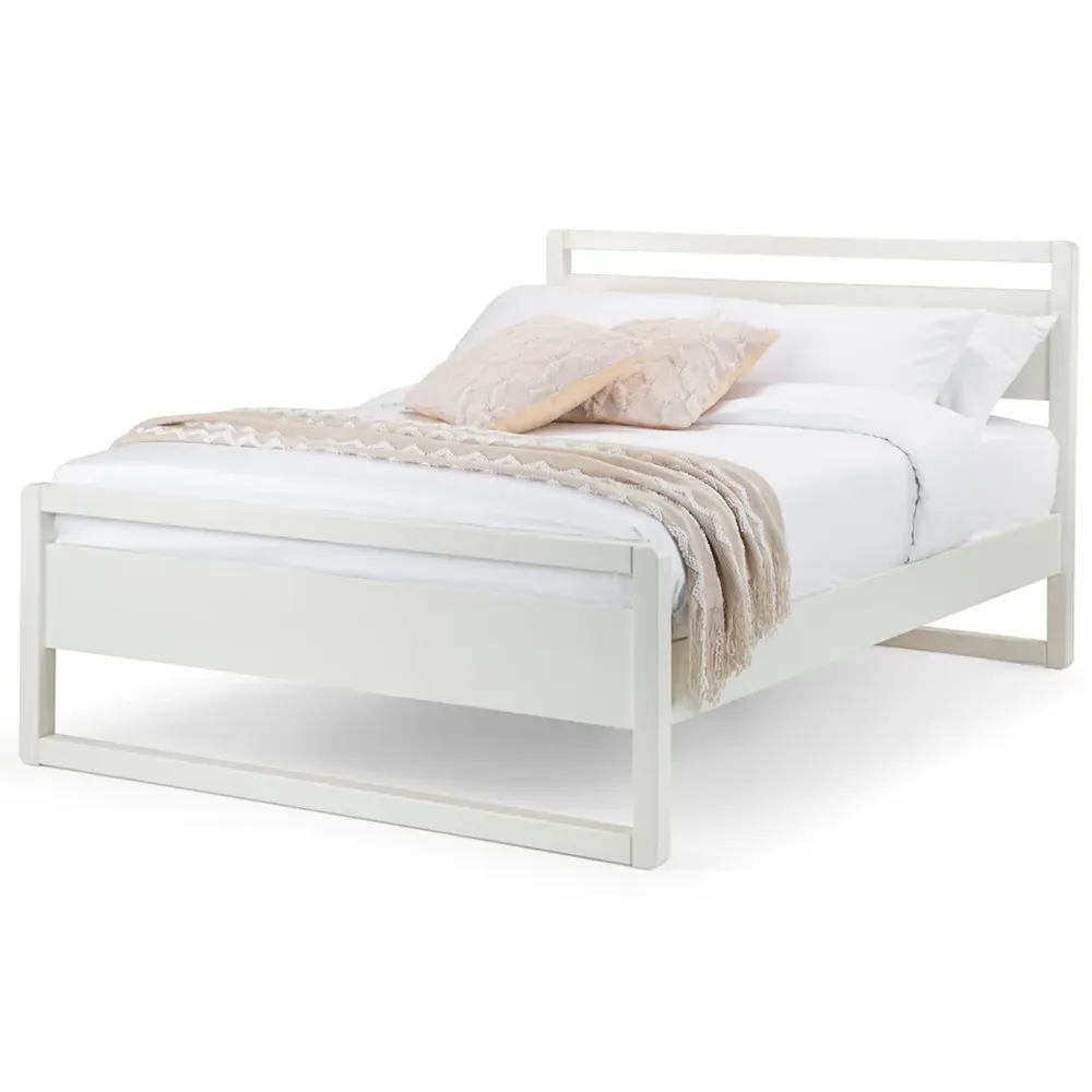 Venice Single Bed Frame - White