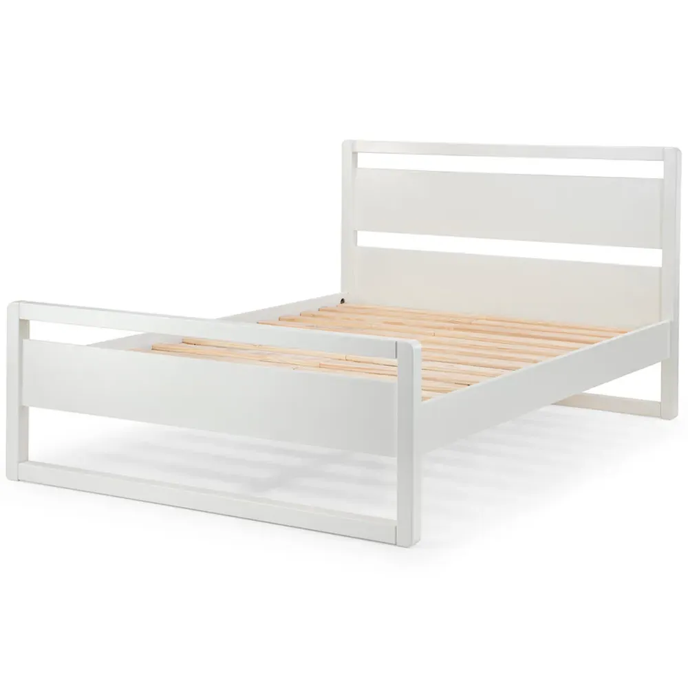 Venice Single Bed Frame - White